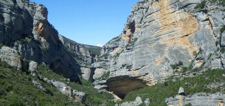 Barranco chimiachas cerca de Alquezar: Cuenca del Rio Vero