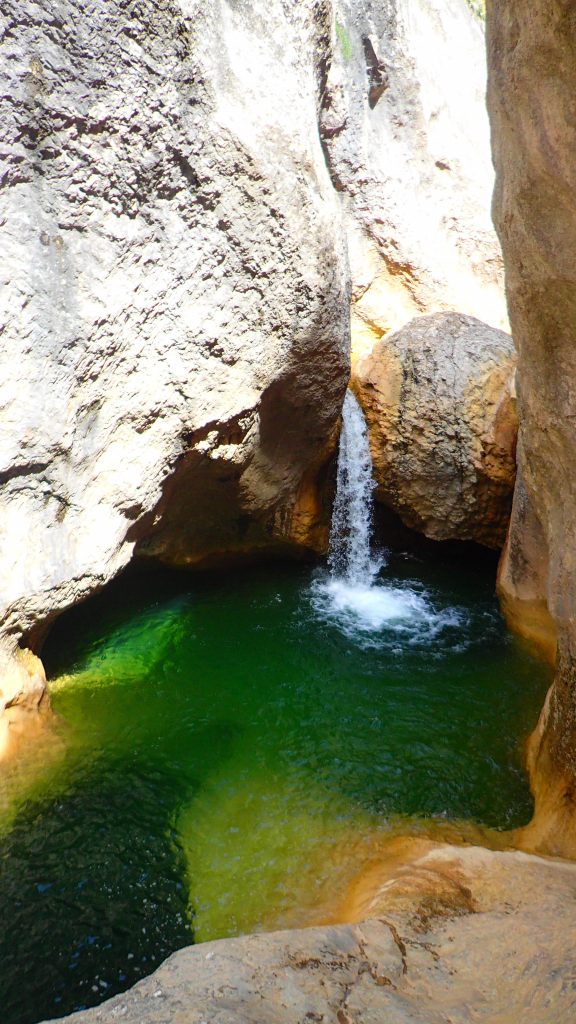 Waterfall in the canyon of Gorgas Negras -  Sierra de Guara