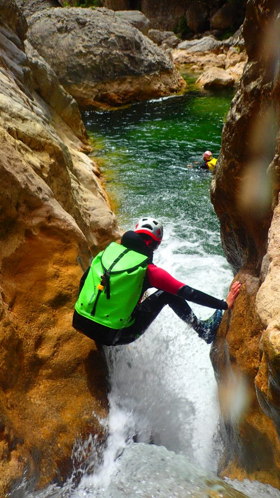 Declimbing in the canyoning of Gorgas Negras  