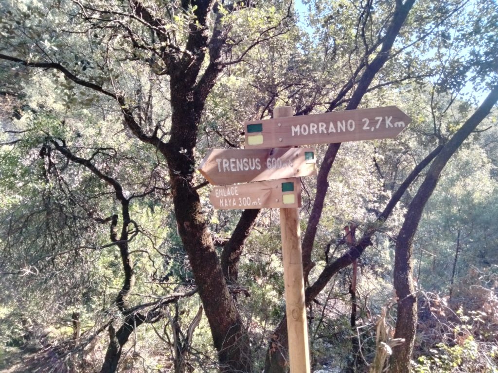 Panneau indicatif de la randonnée circulaire de Morrano